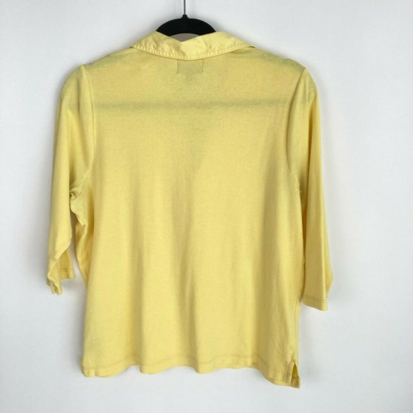 Chaps Classics 3/4 Sleeve Cotton Blouse Top 1X - Picture 2 of 10